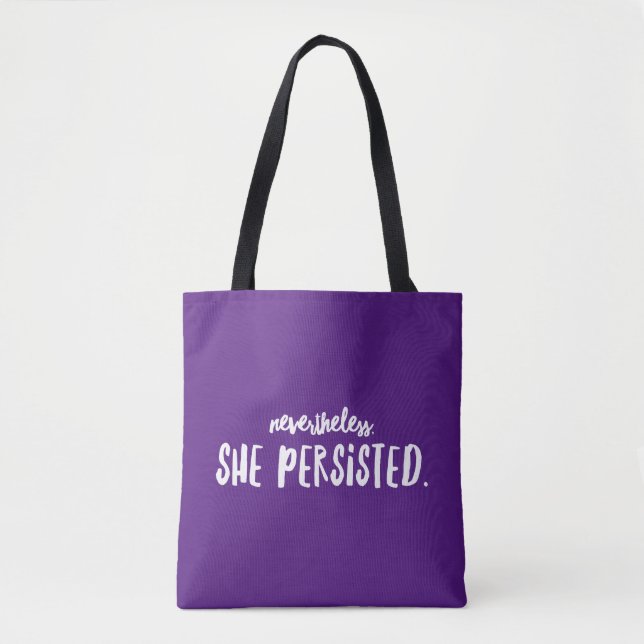 Bolsa Tote de impressão total Nevertheless She Per (Frente)