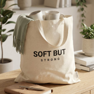 Bolsa Tote de Lona   Tipografia Preta Estética