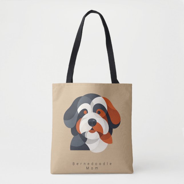 Bolsa Tote de Mãe de Bernedoodle Moderna - Tri-Co  (Frente)