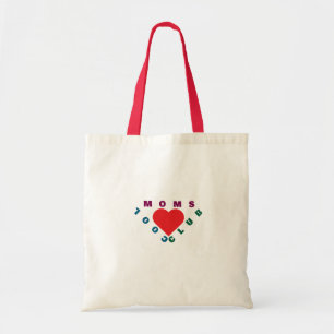 Bolsa Tote de Mães com Coração e Flores – Presente