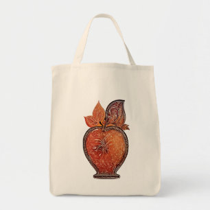 Bolsa Tote Dê-me uma arte laranja AI