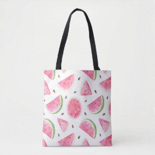 Bolsa Tote de Melancia Adorável em Aquarela