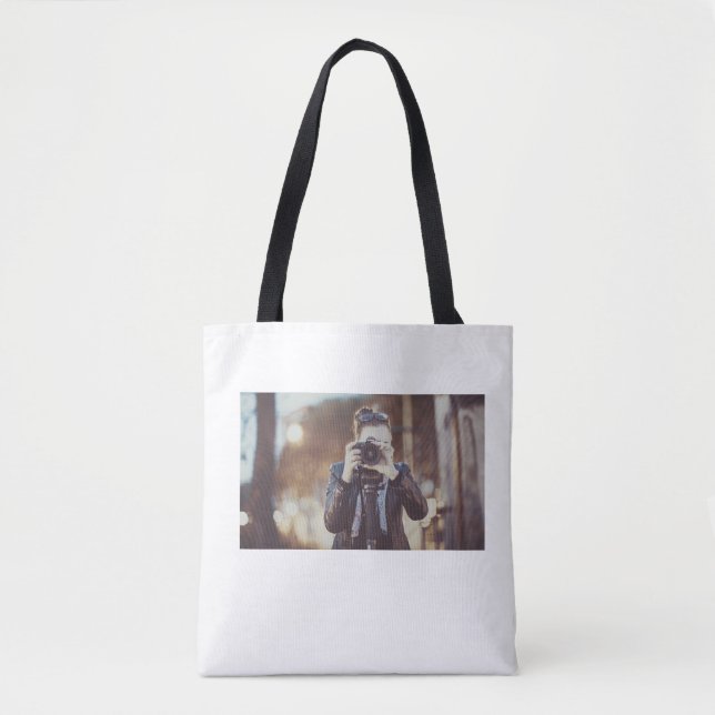 Bolsa tote de menina fotógrafa 📸 (Frente)