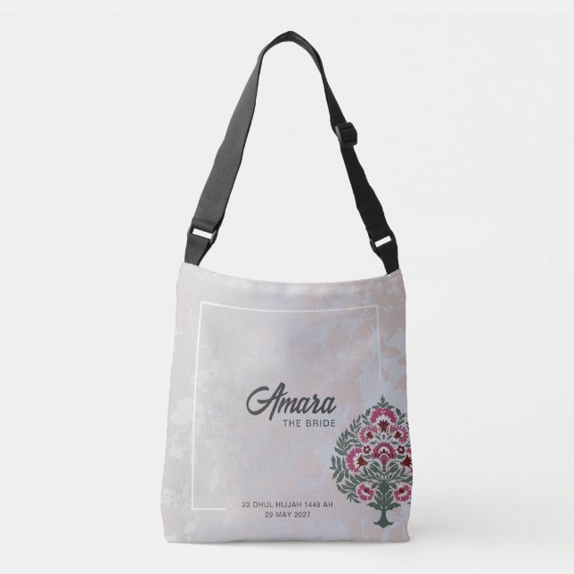 Bolsa Tote de Noiva – Alça Cruzada Personalizada c (Frente)
