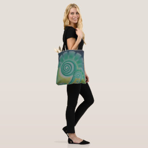 Bolsa Tote de Ombro Fiddle Fern Energy Pastel Art