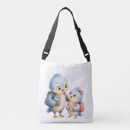 Bolsa Tote de Ombro Irmãos Pássaros Fofos