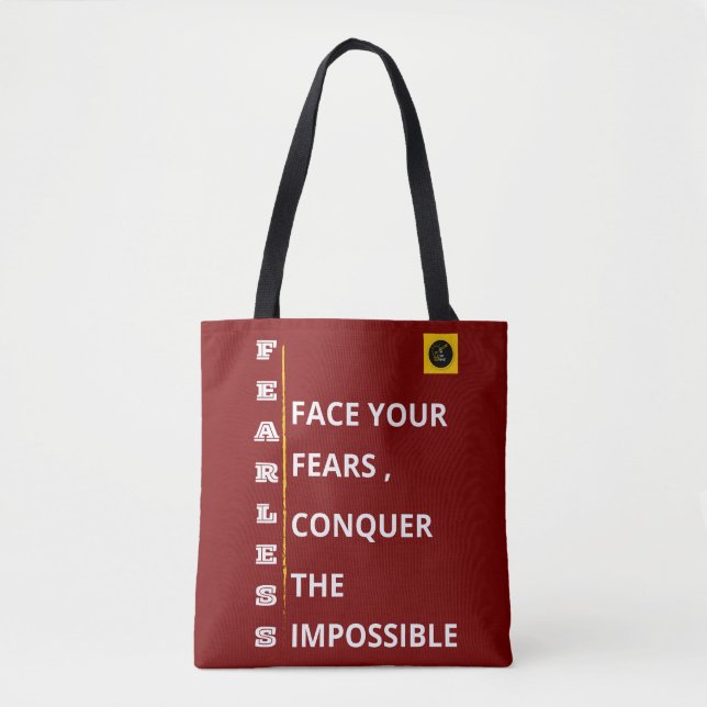 Bolsa Tote de Ombro - Vibe Intrépido (Frente)