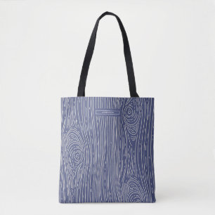 Bolsa Tote de padrão abstrato em grão de madeira b