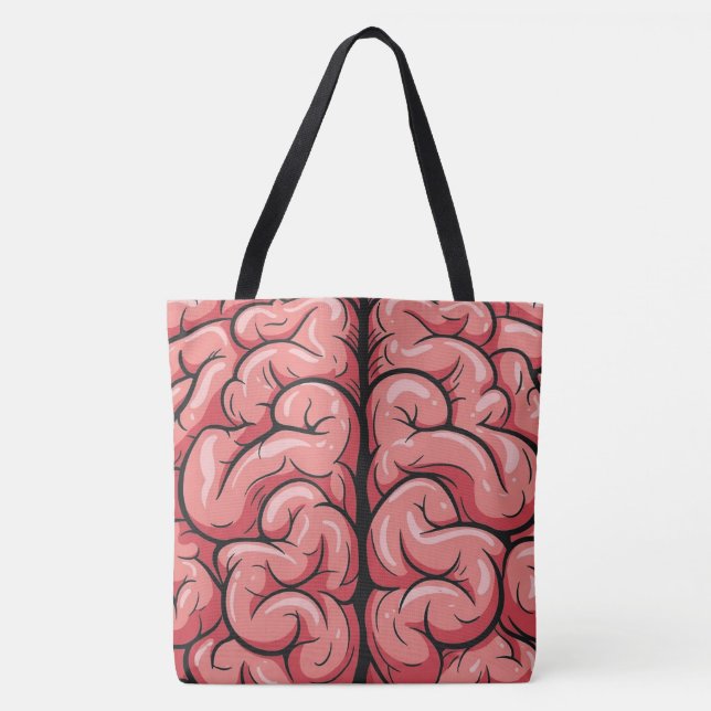 Bolsa Tote de Padrão Cerebral (Frente)