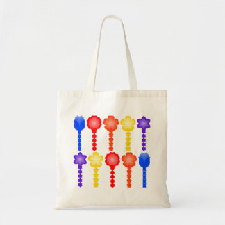 Bolsa Tote de Padrão de Flor Abstrata Vibrante