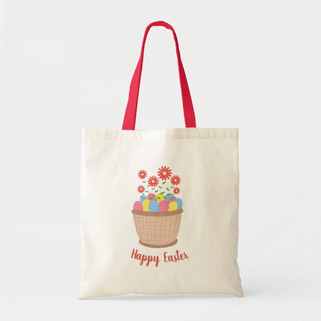 Bolsa tote de Páscoa (Happy Easter) (Frente)