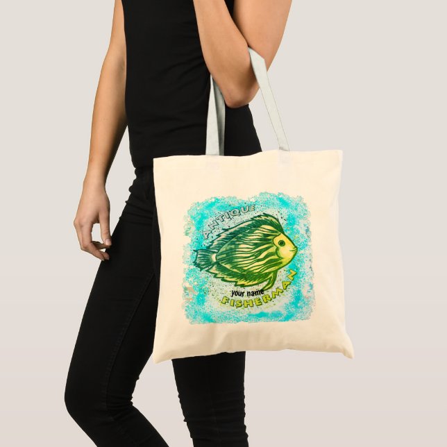 Bolsa tote de pescador antigo (Frente (produto))