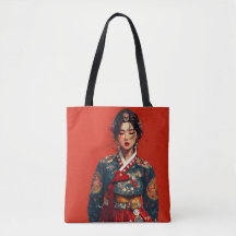 Bolsa Tote de Retrato de Hanbok Moderno