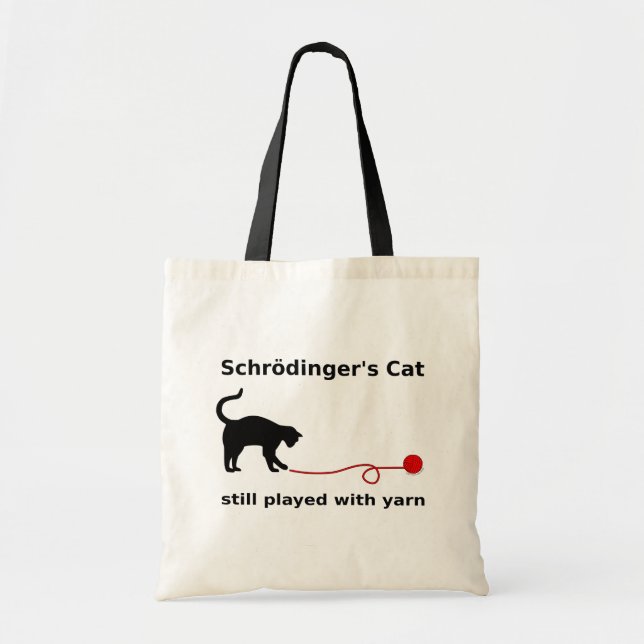 Bolsa Tote De "saco do gato Schrödinger" (luz) (Frente)