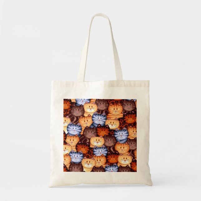 Bolsa Tote De "saco muitos gatos felizes" (Frente)