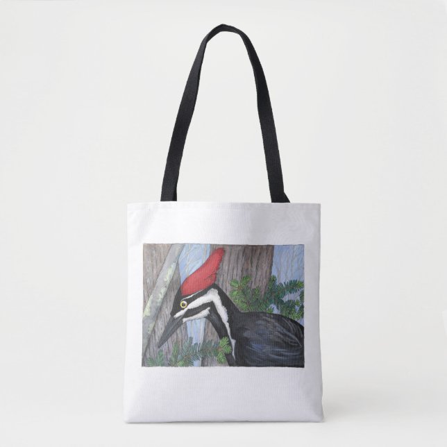 Bolsa Tote De "sacola do pica-pau Pileated" (Frente)