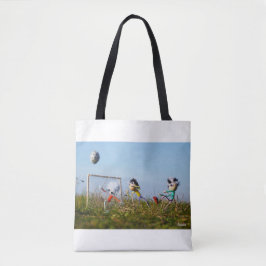 Bolsa Tote De speelse Fubby's die voetbal spelen. Tote-Bag