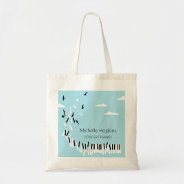 Bolsa tote de teclas de piano personalizadas para