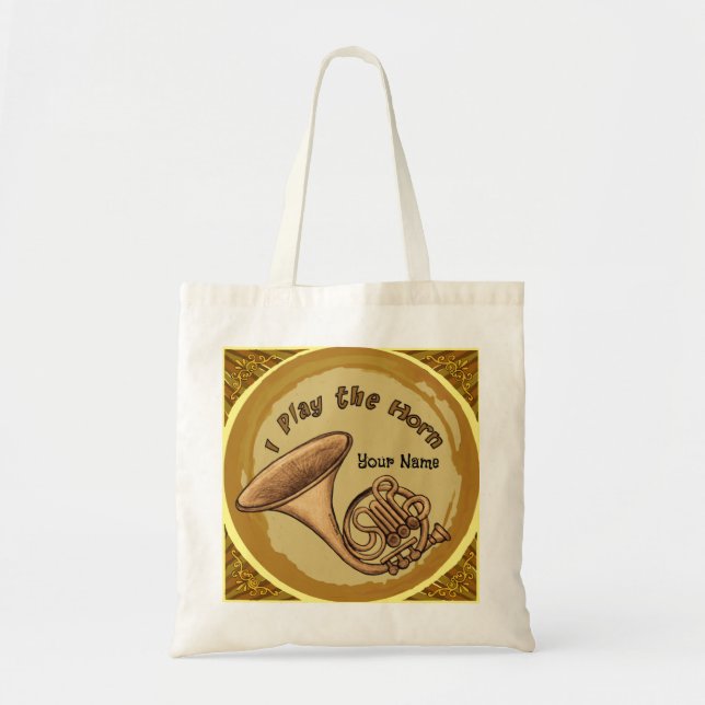 Bolsa tote de tocador de trompa (Frente)