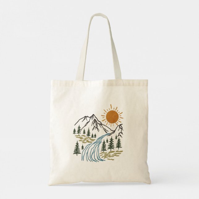 Bolsa Tote 🌍 de Tote Natureza Ecológico | Na moda feminino (Verso)