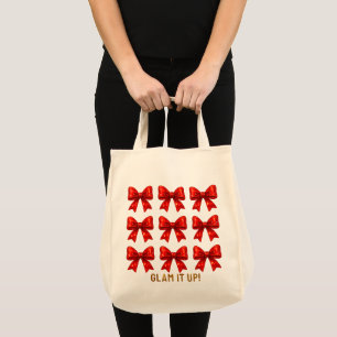 Bolsa Tote Dê um Brilho — Padrão de Laço Ousado Energia ✨