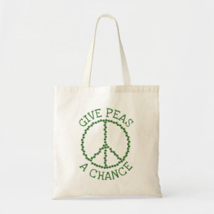 Bolsa Tote Dê uma chance às ervilhas!
