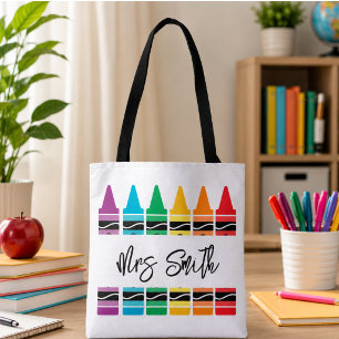 Bolsa Tote de volta à Escola Arco-íris Vida de Professor