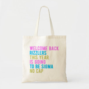 Bolsa Tote De Volta À Escola Bem-Vindo Rizzlers De Volta Sigm
