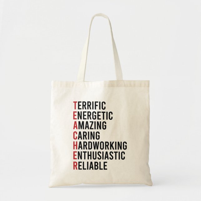 Bolsa Tote De volta à escola: Professora Chic e Moderna (Frente)