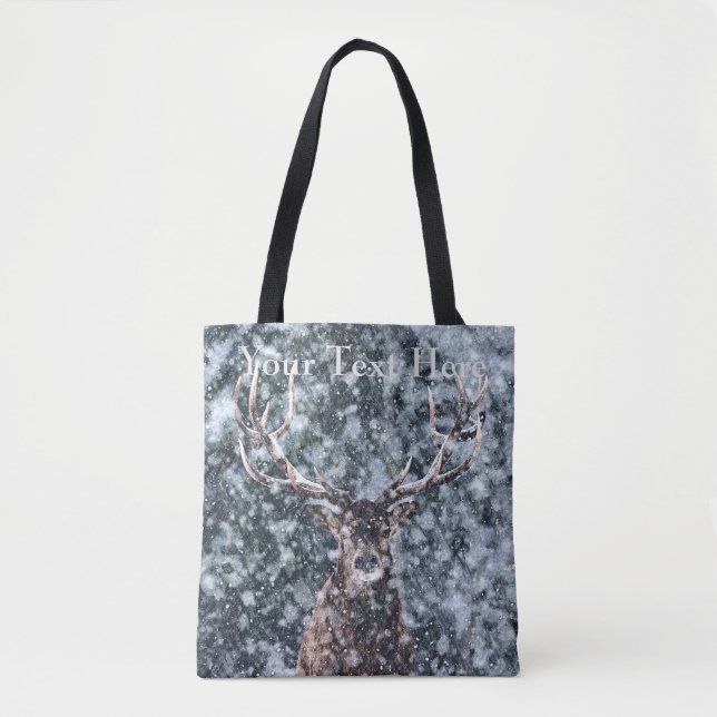 Bolsa Tote Deado de Natal do inverno (Frente)