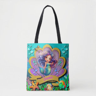 Bolsa Tote Debaixo do Mar & Festa de Aniversário da Sereia Me