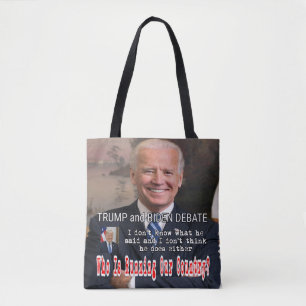 Bolsa Tote Debate sobre Trump e Biden
