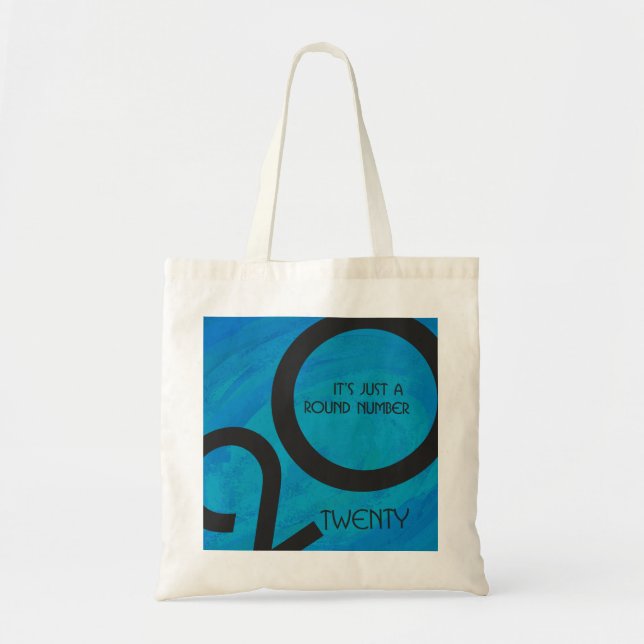 Bolsa Tote Década Azul de Aniversário (Frente)