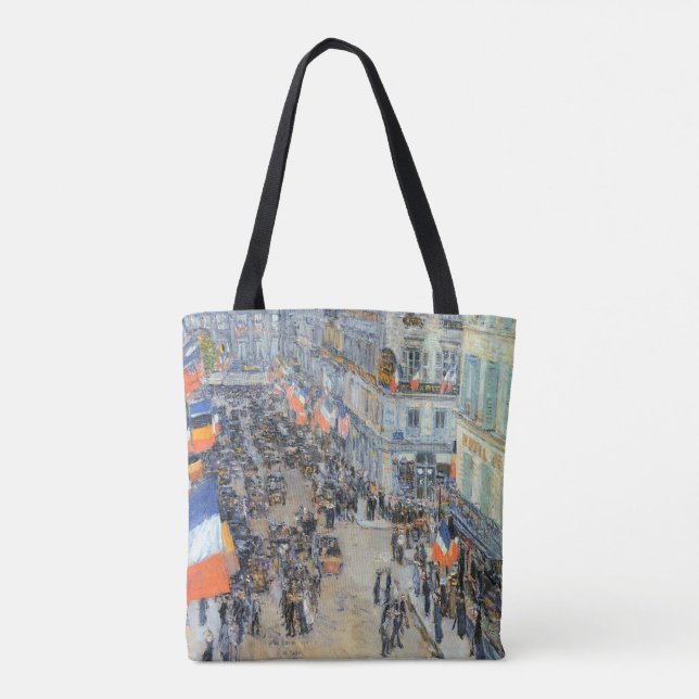 Bolsa Tote Décimo quarto de julho, Rue Daunou, de Childe Hass (Verso)