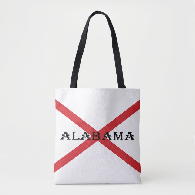 Bolsa Tote Declaração de Alabama e Flag (Frente)