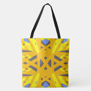 Bolsa Tote Deco Geométrico de Cinza de Vibração de Abstrato A