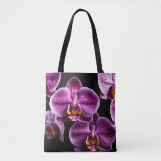 Bolsa Tote Decoração Colorida Flor de Orquídea em Flor
