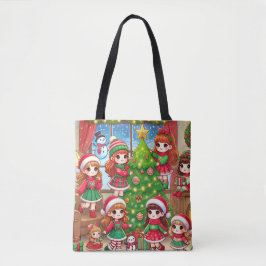 Bolsa Tote Decoração de Árvore de Natal Juntas