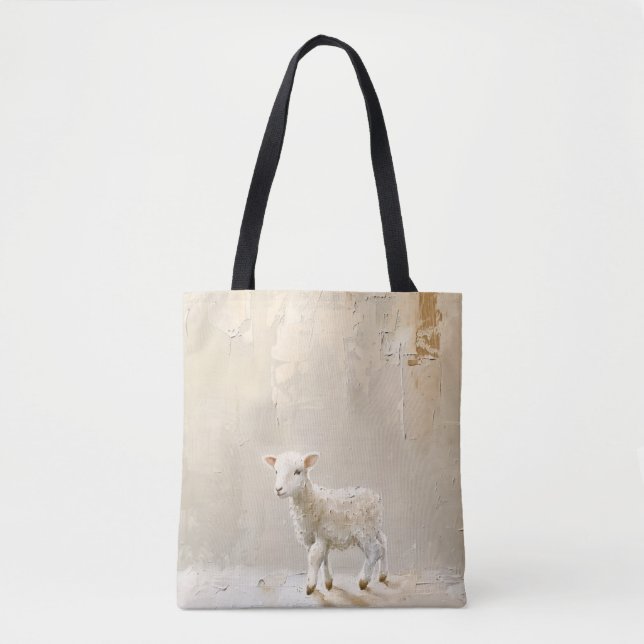 Bolsa Tote Decoração de Parede para Berçário de Fé Cristã (Frente)