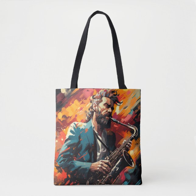 Bolsa Tote Decoração de pintura de Abstrato (Frente)