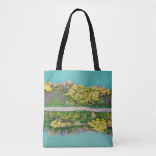 Bolsa Tote Decoração verde, marrom e amarela