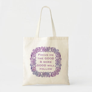 Bolsa Tote Decorativo de Cota Motivacional Positivo