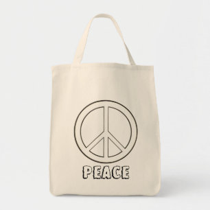Bolsa Tote Decore Seu Próprio Sinal De Paz, Sacos De Tote