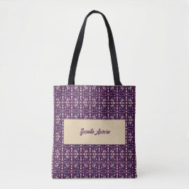 Bolsa Tote Deep Purple e Terroso Abstrato Geométrico