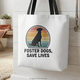 Bolsa Tote Defensor de Cães Resgatados no Crepúsculo Retrô Fé