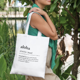 Bolsa Tote Definição da palavra havaiana Aloha Saudação Havaí