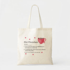 Bolsa Tote Definição de Chocolate Quente Fofo