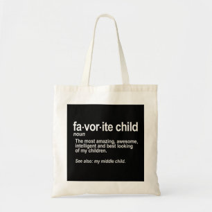 Bolsa Tote Definição de Criança Favorita - Mãe Engraçada e Me