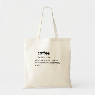 Bolsa Tote Definição de Dicionário Engraçado Café