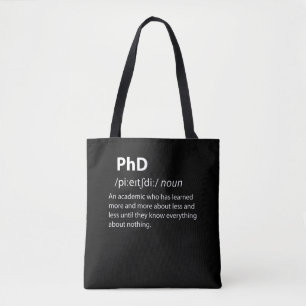 Bolsa Tote Definição de Dicionário Engraçado PhD